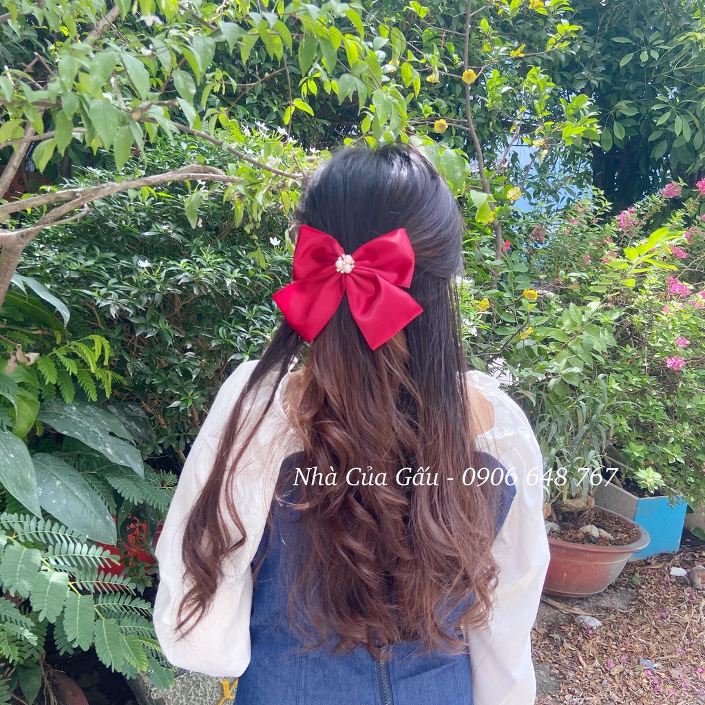 Kẹp tóc nơ 5 màu handmade KN04 xinh xĩu luôn nè