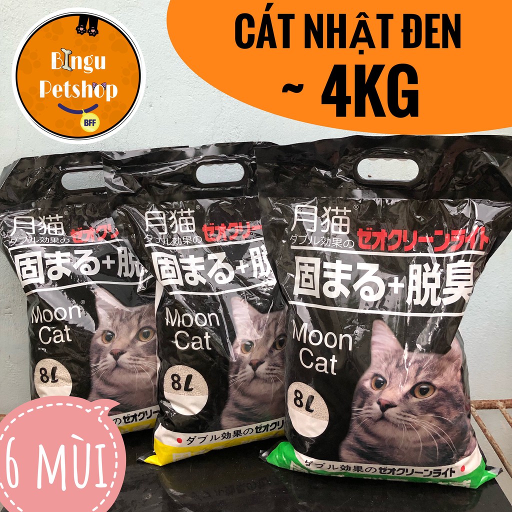 Cát Nhật Đen 8L - 4KG - Chính hãng - Thấm hút vón cục nhanh