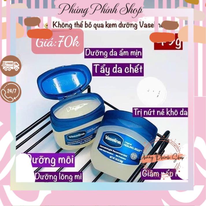 Vaseline dưỡng môi lip therapy Original Blueseal 50ml Hàng Mỹ đi Air