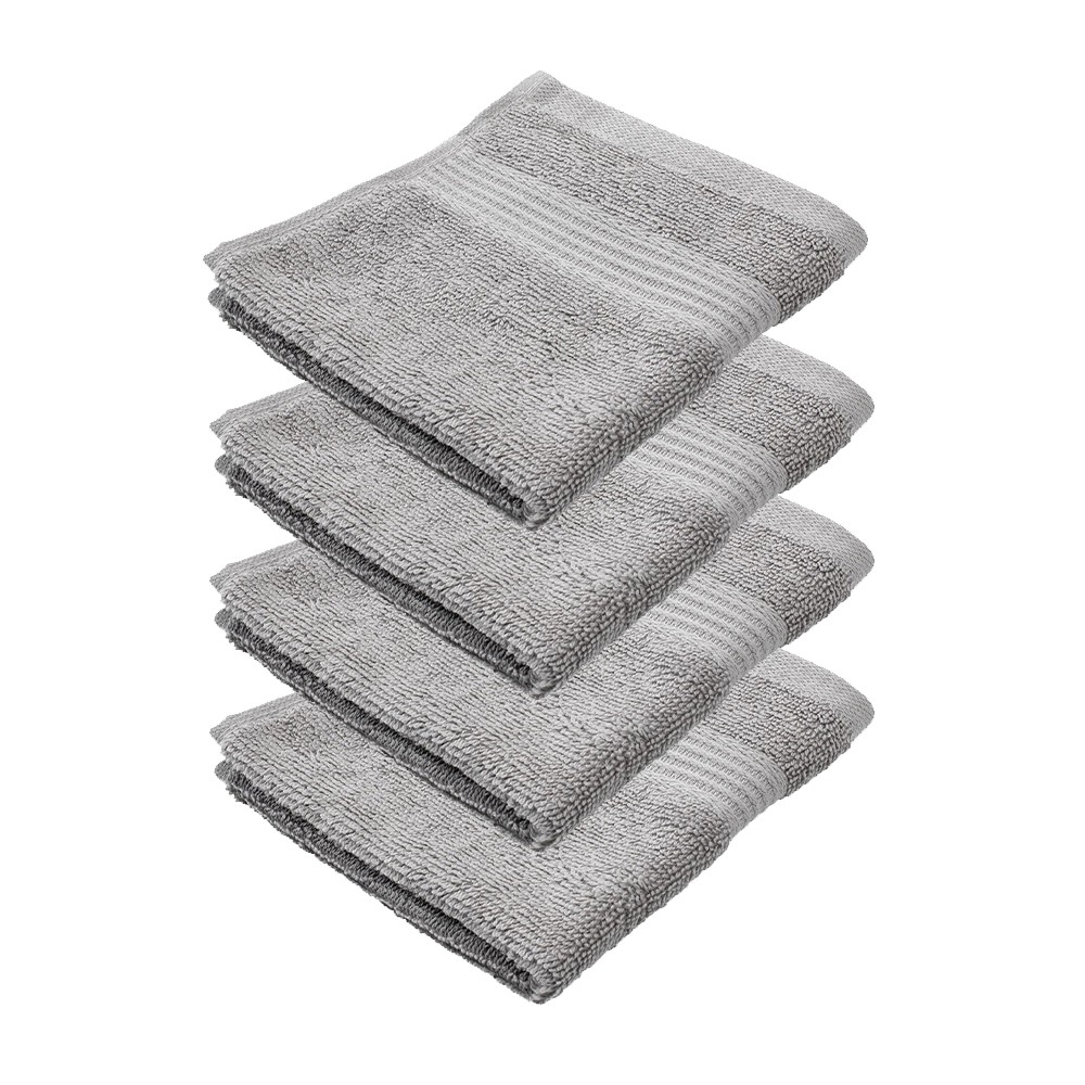 Combo 4 khăn tắm JYSK Karlstad cotton cùng màu 28x30cm