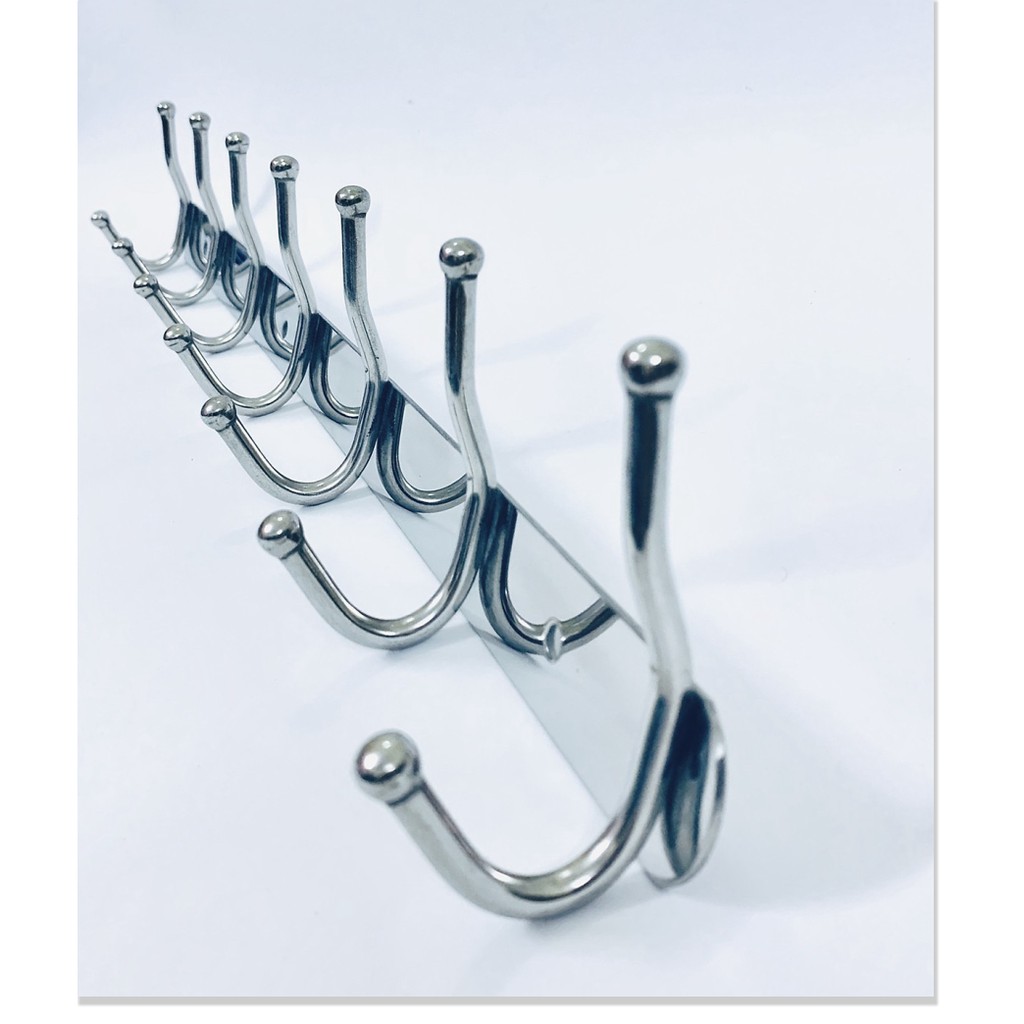 móc treo quần áo đóng tường inox 304 sáng bóng, dầy đẹp