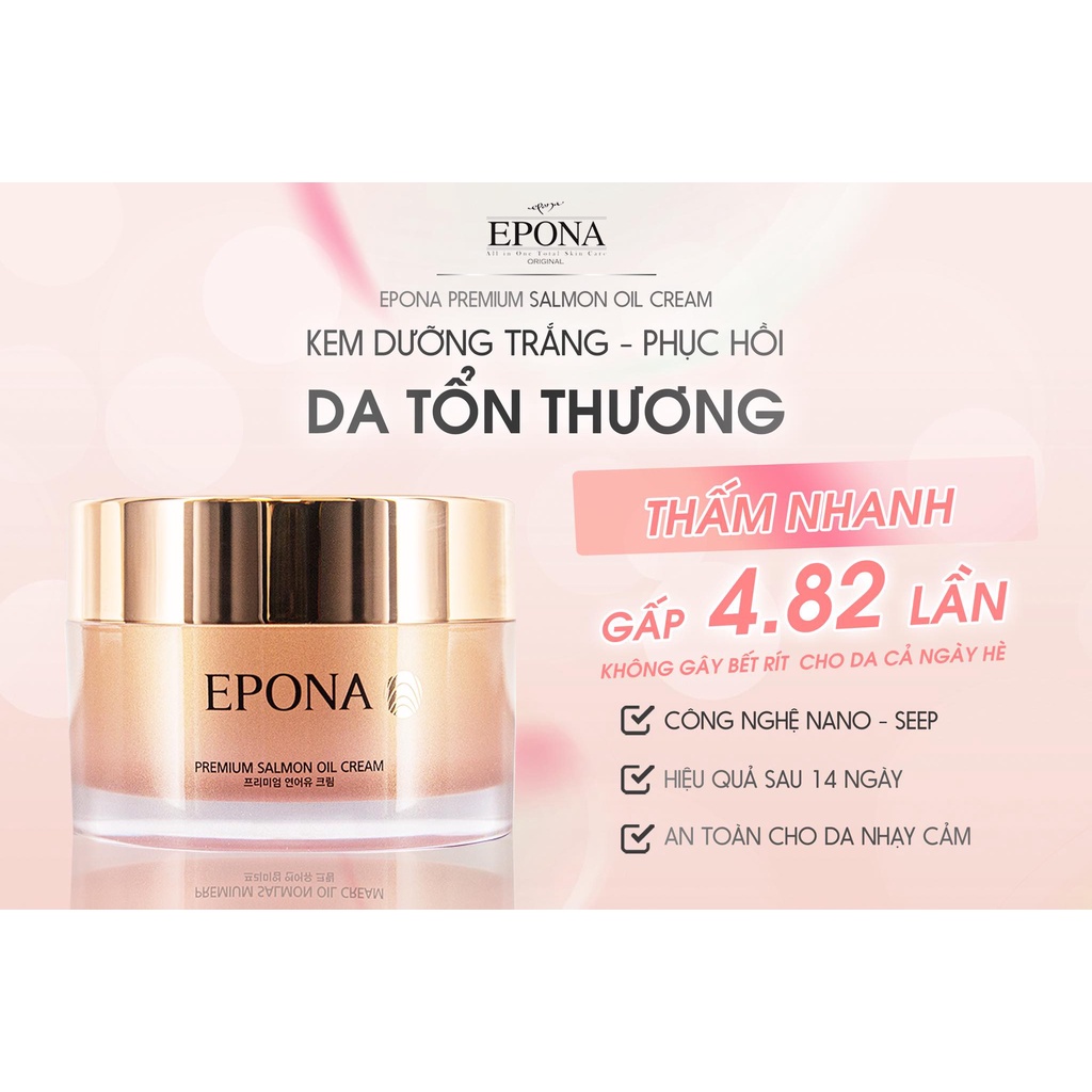 Kem Dưỡng Chiết Xuất Dầu Cá Hồi Epona Premium Salmon Oil Cream 50ml