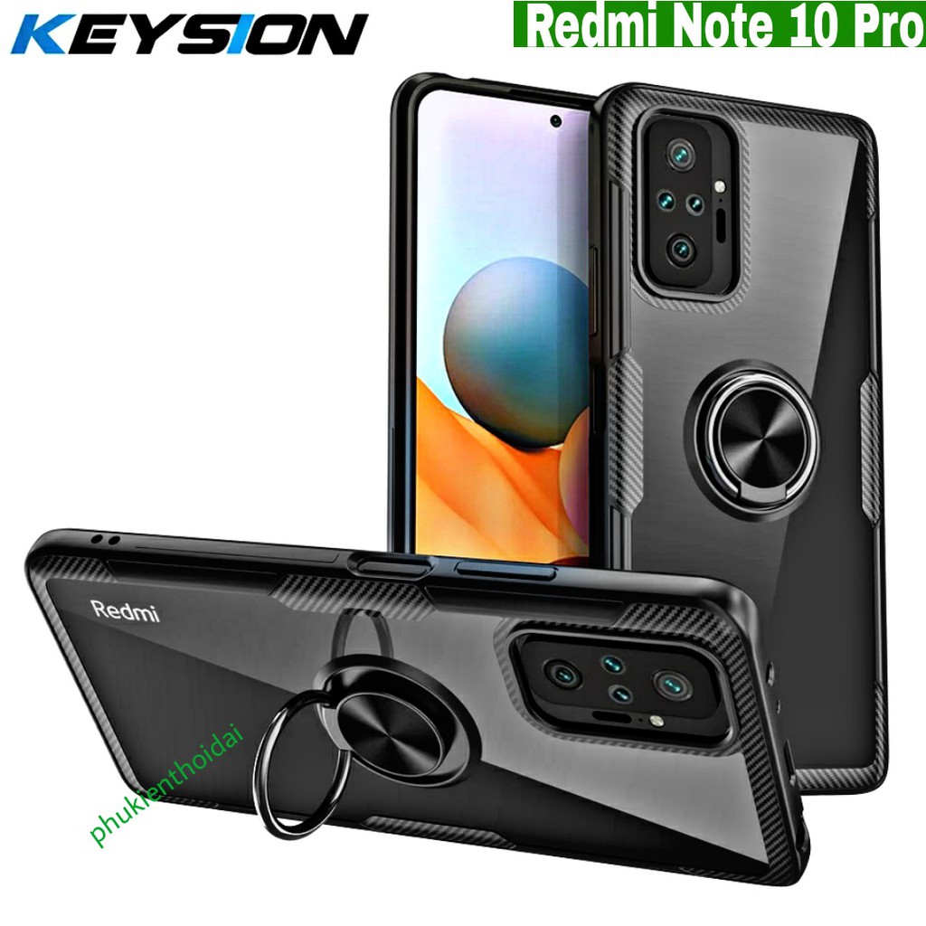 Ốp lưng Redmi Note 10 Pro FREESHIP Từ 50k chống sốc giá đỡ Iring lưng trong viền màu cao cấp