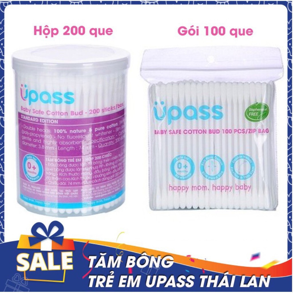 (Made in Thailand) COMBO 300/328 Tăm bông cho trẻ em Upass UP4101A UP4102A / LOVELY