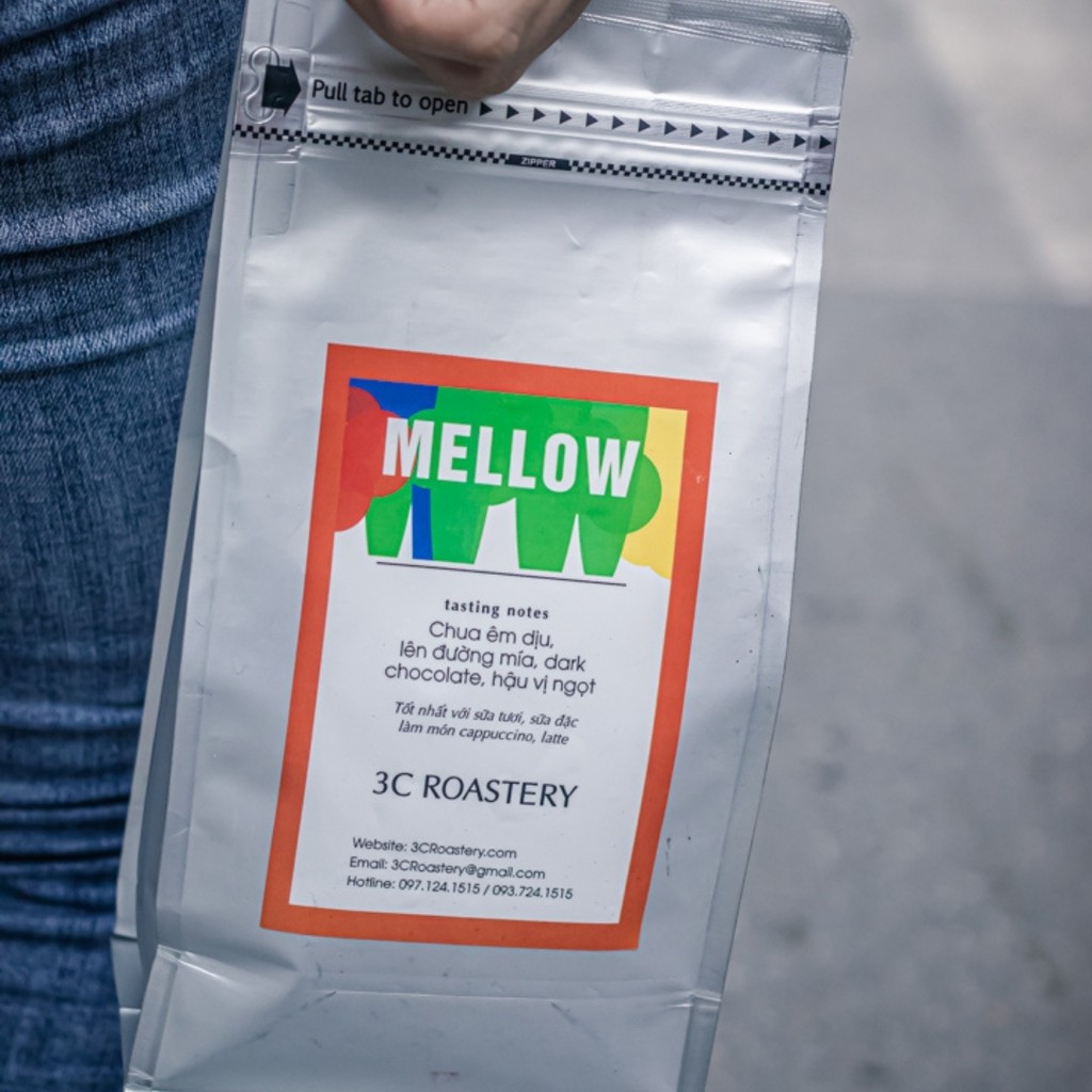 Cà phê Arabica Khử Chua  mã MELLOW nguyên chất pha máy espresso êm dịu, thơm đường mía- Rang xay nguyên chất