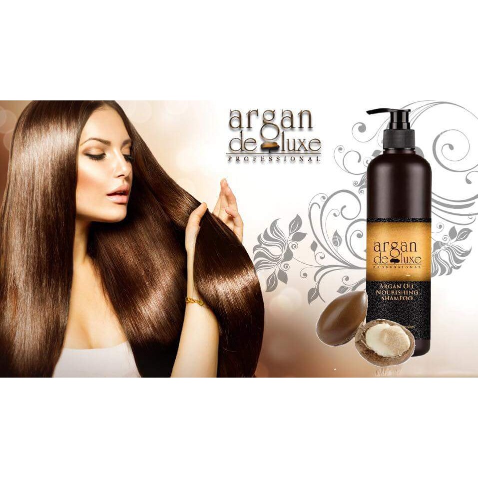 Dầu gội xả phục hồi tóc hư tổn Argan Deluxe Nourishing Oil 1000mlx2