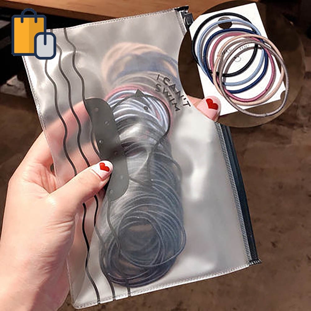 Túi 100 dây buộc tóc co dãn thời trang cho nữ