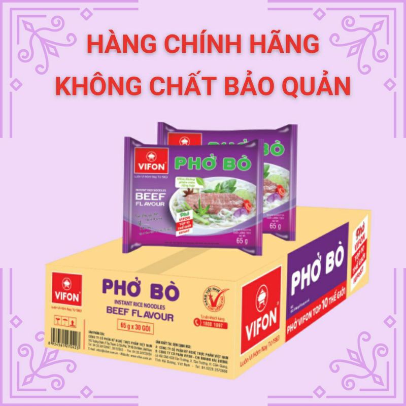 thùng 30 gói phở bò vifon, gà