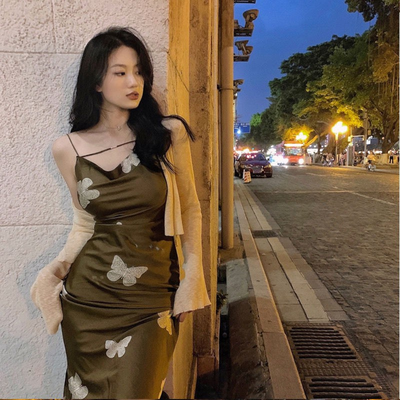 Đầm Dệt Kim Hai Dây Ôm Dáng Thời Trang Retro Pháp Chất Lượng Cao | BigBuy360 - bigbuy360.vn
