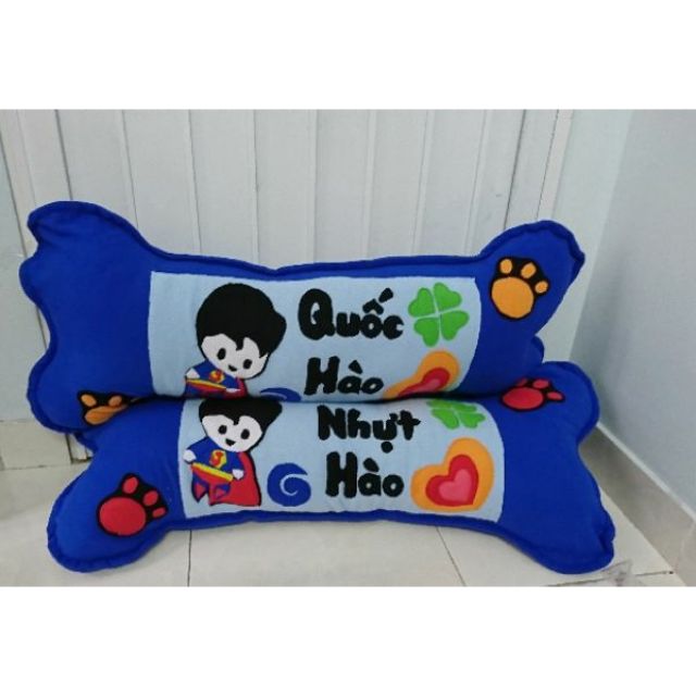 Cặp đôi gối handmade hình khúc xương siêu nhân