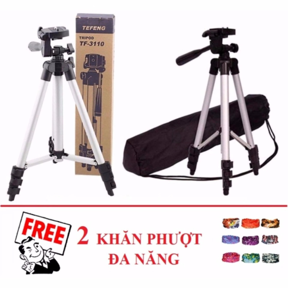 Giá Đỡ 3 Chân Đế Chụp Hình Tripod 3110 + Tặng 2 khăn phượt đa năng