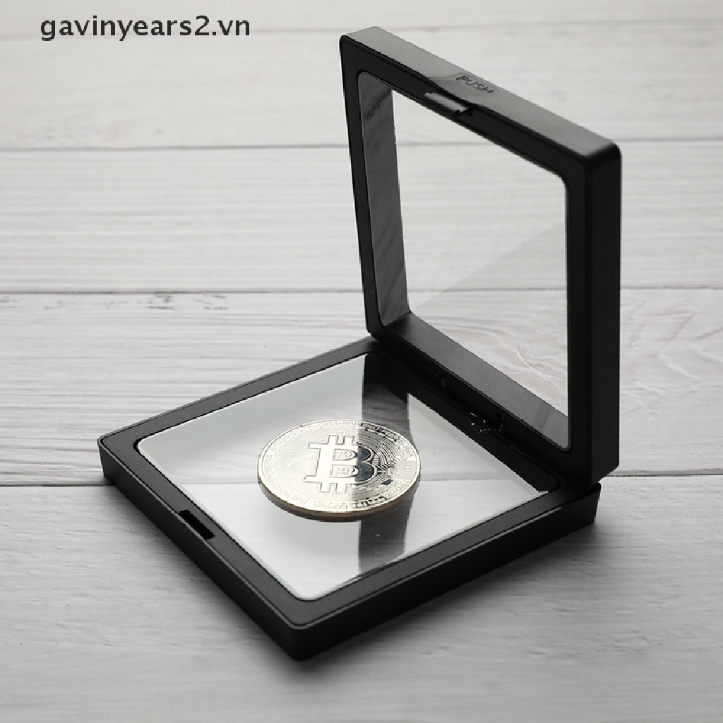 Bộ 1 Đồng Xu bitcoin Bằng Kim Loại Kèm Tay Cầm