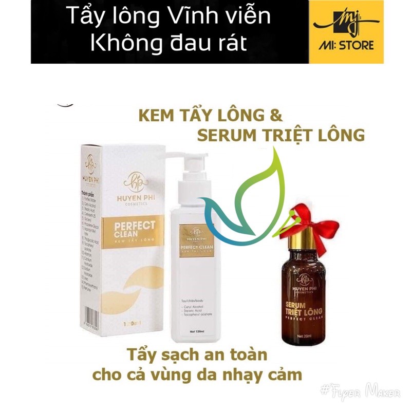 (Chính hãng) Kem tẩy lông Huyền phi + sirum triệt lông