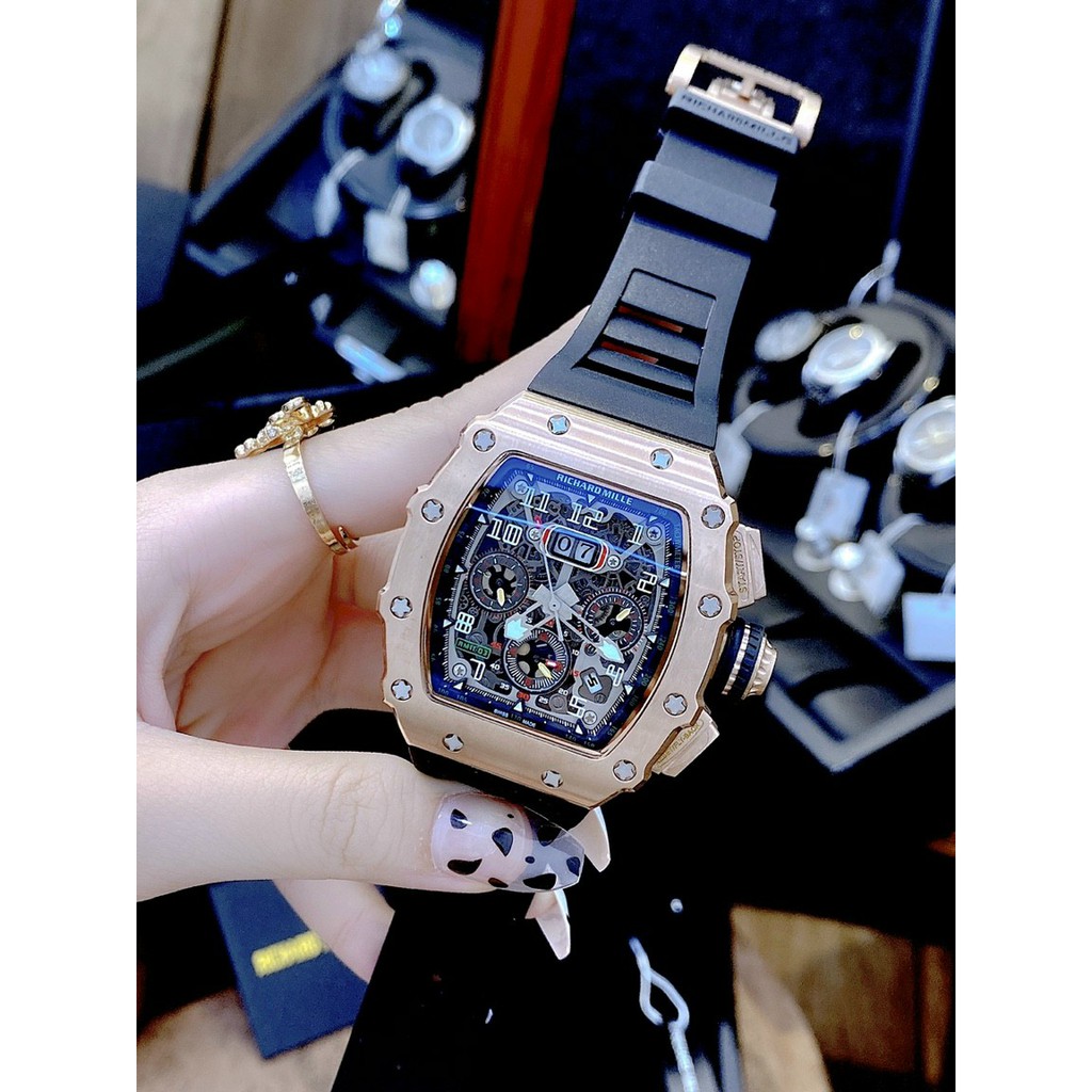 Đồng hồ nam chính hãng, đồng hồ đeo tay nam RICHARD MILLER full box, máy cơ Automatic siêu cao cấp, thời trang siêu cấp