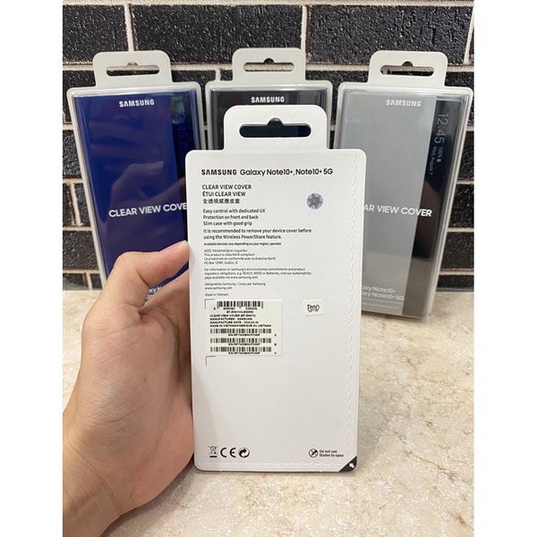 ✅Chính Hãng ✅ Bao Da Samsung Note 10 Plus 5G Clear View Cover FullBox Nguyên Seal Chính Hãng Samsung