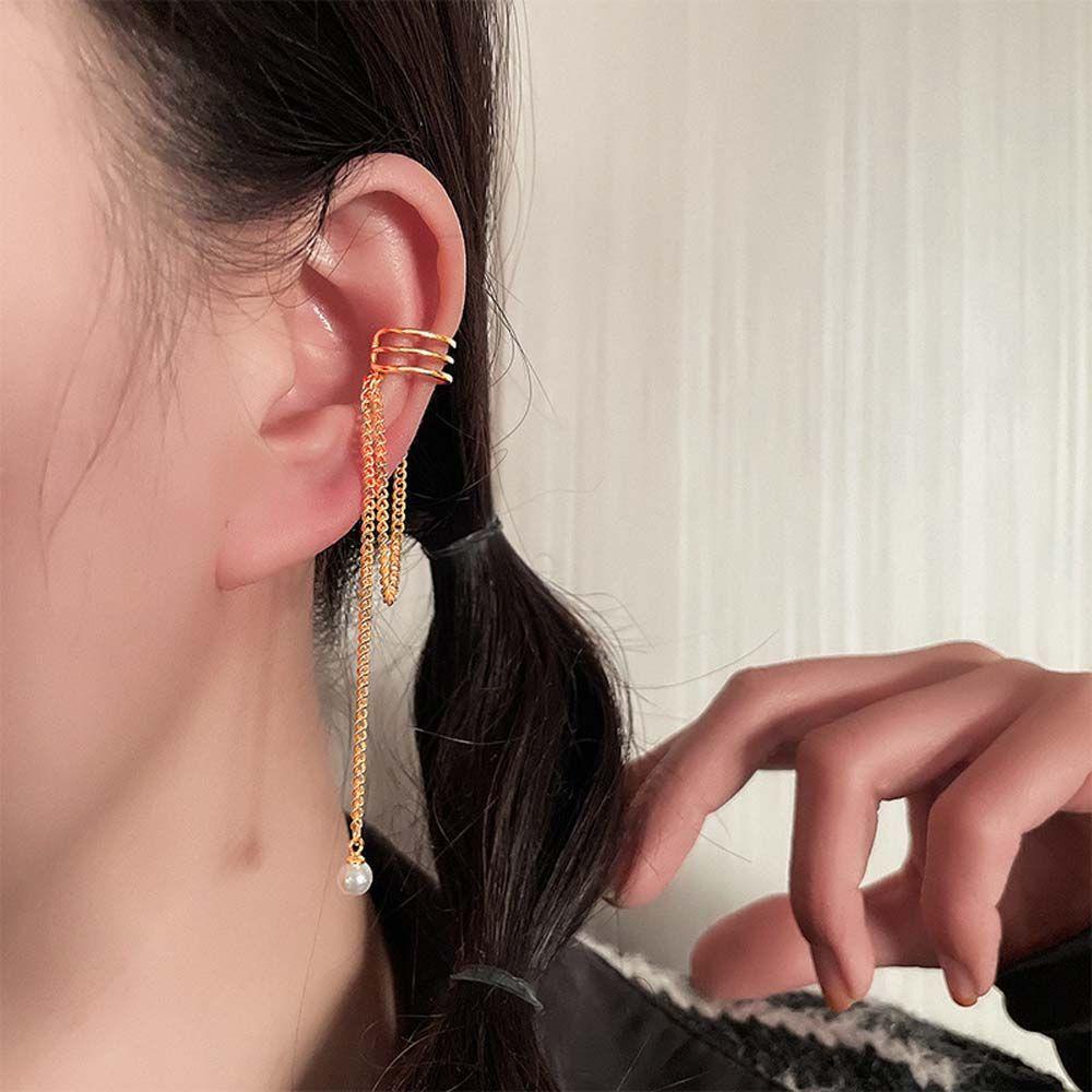 Khuyên Tai Dạng Kẹp Bằng Đồng Phong Cách Hàn Quốc Thanh Lịch Cho Nữ