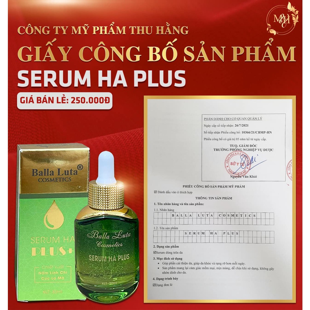 Serum căng bóng HA Plus+ Balla Luta - Boss Thu Hằng - 8936144070161