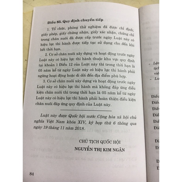 Sách - Luật chăn nuôi