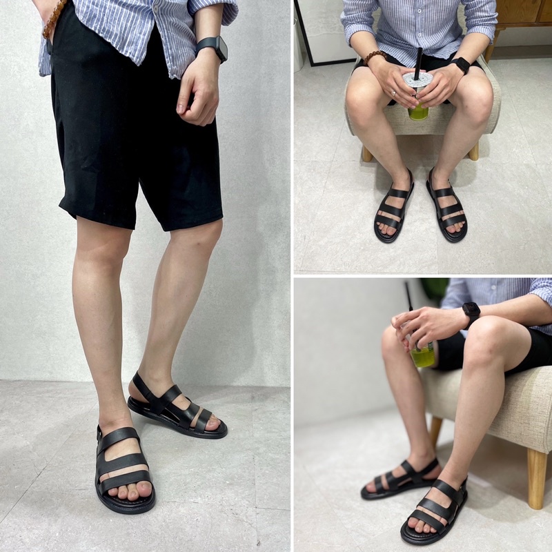 [CAO CẤP] DÉP SANDAL NAM DA BÒ CAO CẤP ĐẾ CAO SU SIÊU BỀN TOROSHOES