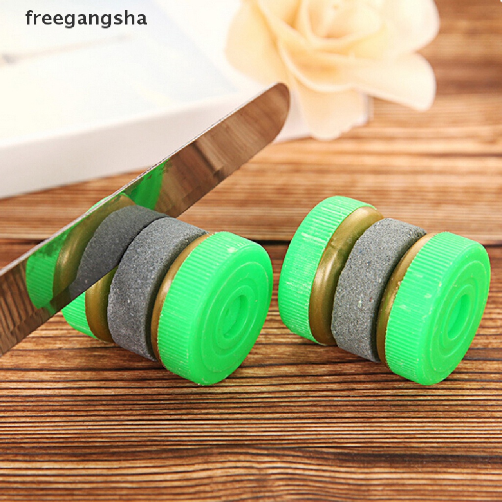 [FREG] 1pc round double-sides sharpening stone knife sharpener useful whetstone FDH