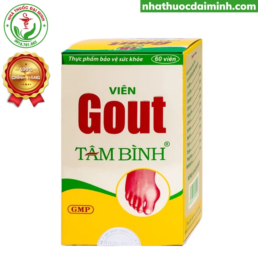 Viên Gout Tâm Bình Lọ 60 Viên - Ngừa & Giảm Bệnh Gout, Đau Khớp
