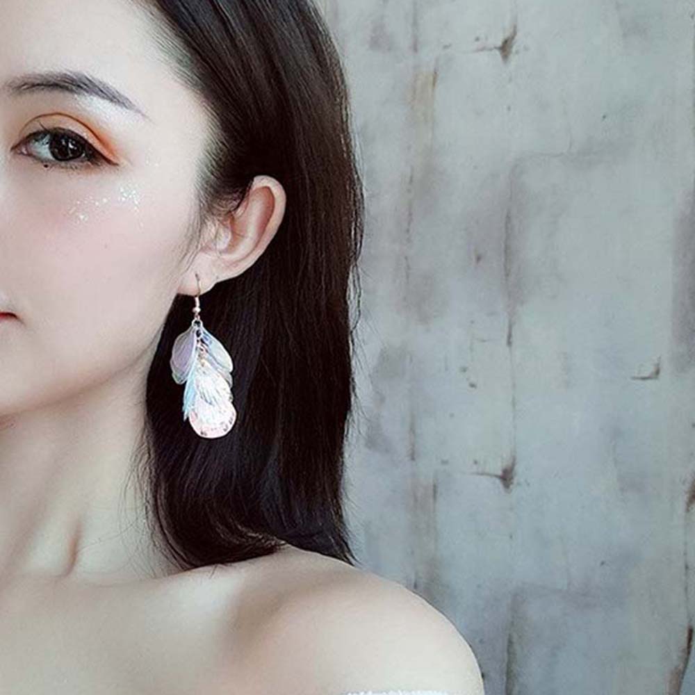 Khuyên Tai Nữ Hình Đuôi Cá Phối Tua Rua Nhiều Màu Thời Trang Hàn Quốc 2life