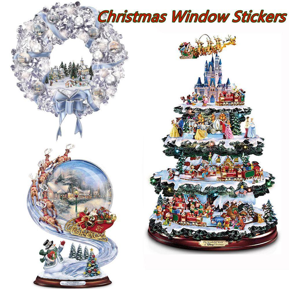 Sticker Dán Cửa Sổ Chống Nước Tĩnh Điện DIY KENT1 Họa Tiết Giáng Sinh