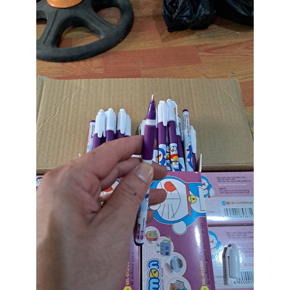 Combo 02 Hộp 40 Cây Bút Gel Doremon Mực Tím