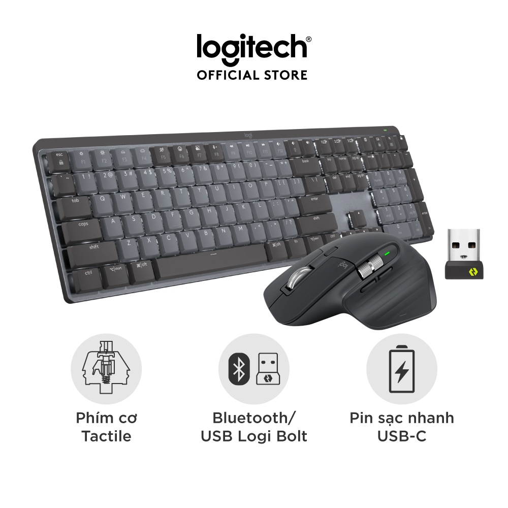 Combo Bàn phím Logitech Mechanical và Chuột Logitech MX Master 3S