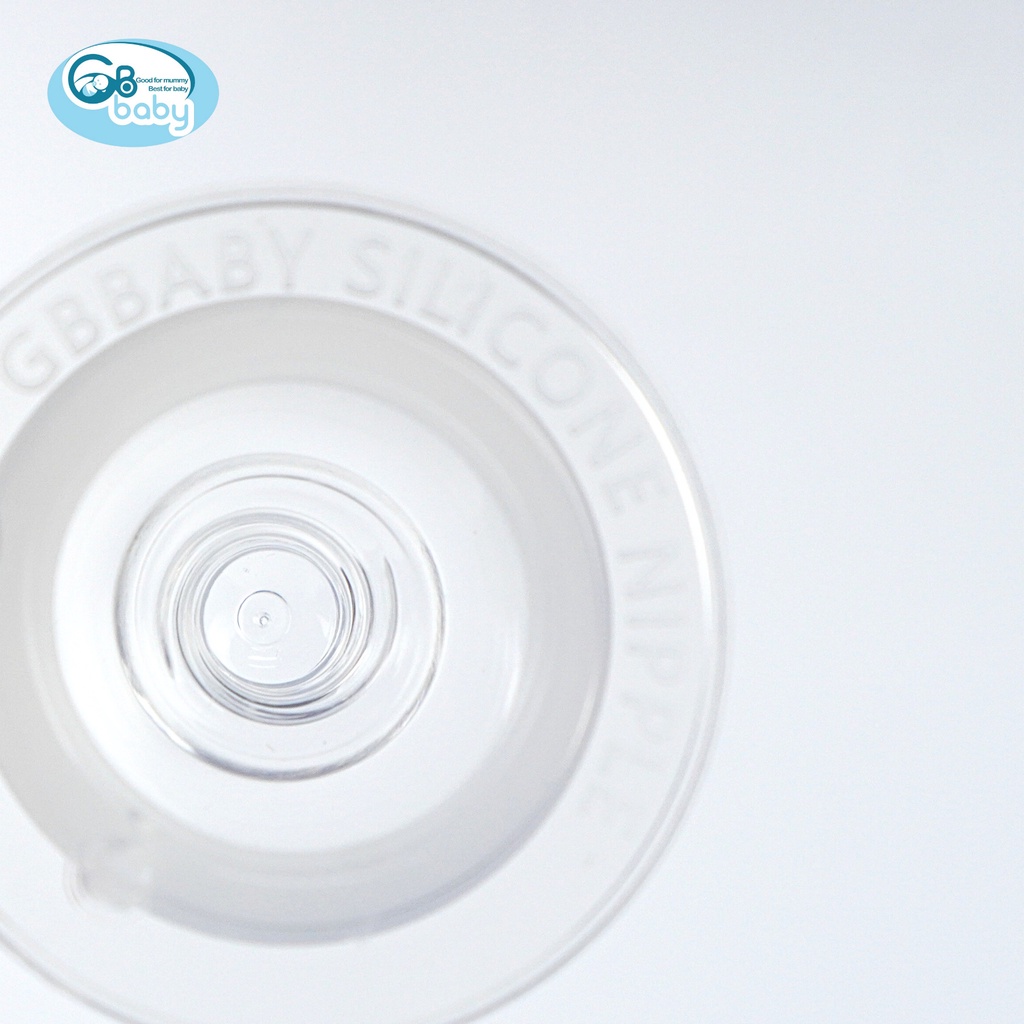 Núm ty silicon chia tia cổ rộng GB-Baby cho bé