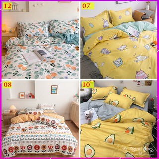 Bộ Drap Ga Giường Màu Vàng Chất Cotton Poly Nhập Khẩu bộ 4 món Chăn Ga Gối