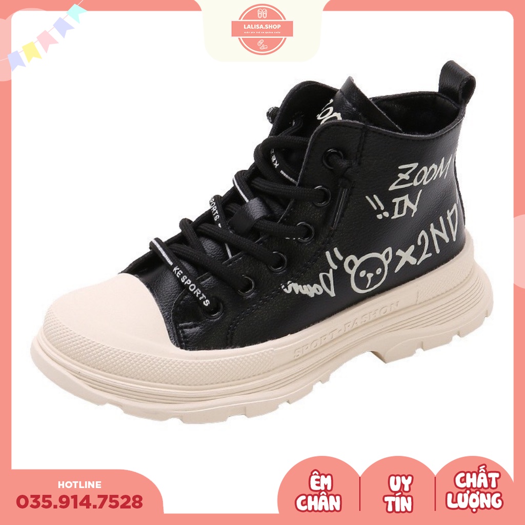 [Hàng chính hãng] Giày Thể Thao Boot Cao Cổ Cho Bé Trai - Gái, Thời Trang Phong Cách LALISA, G056-G057