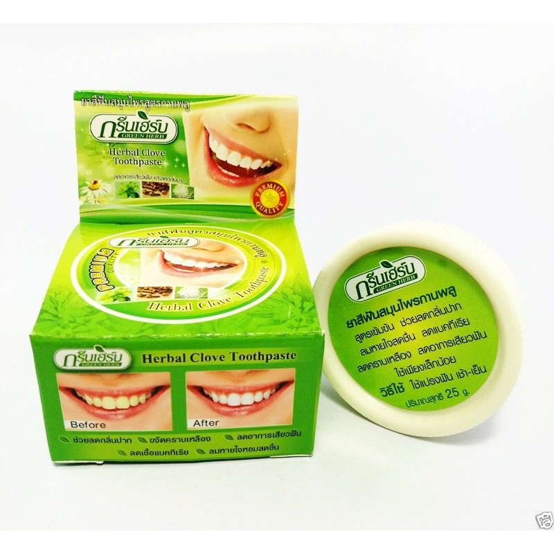 Kem Tẩy Trắng Răng Green Herb Herbal Clove Toothpaste - Green Herb Herbal Clove Toothpaste Thái Lan 25G