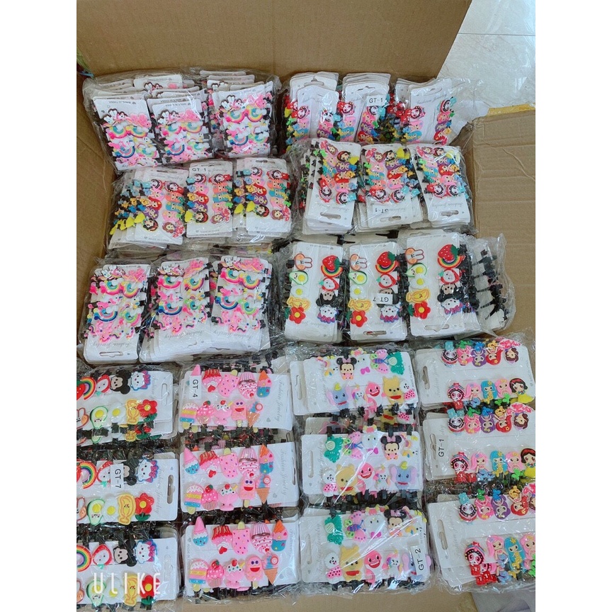 Set 10 kẹp tóc hình dễ thương cho bé