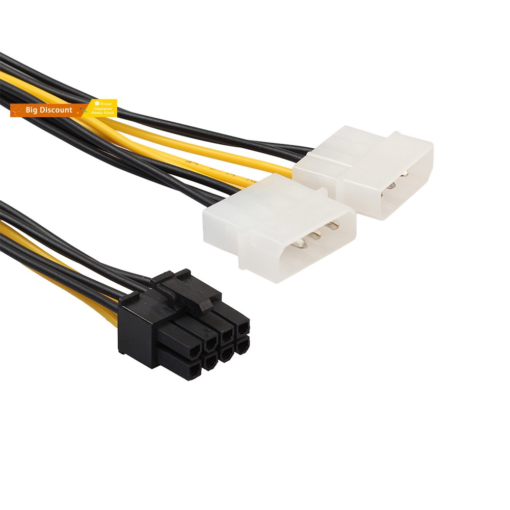 Dây Cáp Card Đồ Họa Chuyển Đổi 18cm 8 Pin (6 + 2) Pcie Sang Molex