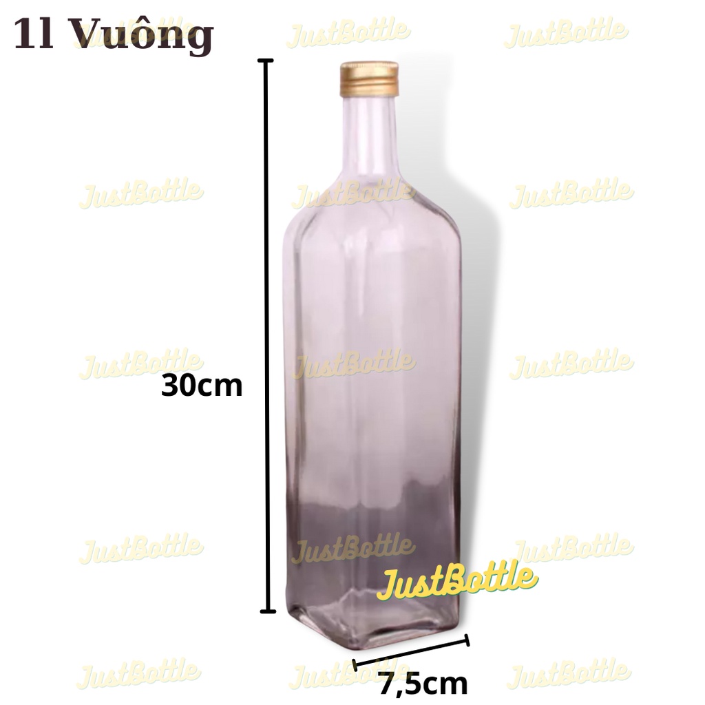 CHAI THỦY TINH VUÔNG 500ML 250ML 1 LÍT 600ML 1000ml MẬT ONG RƯỢU NƯỚC MẮM CÓ NẮP NHÔM/ LỌ THŨY TINH GIÁ SỈ RẺ ĐẸP