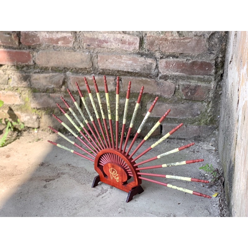 Bộ Đũa Thờ Gỗ Hình Dải Quạt, Bộ 10 Đôi Đũa