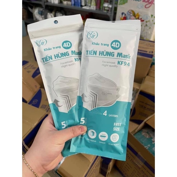 THÙNG 300 KHẨU TRANG NGƯỜI LỚN CAO CẤP KHÁNG KHUẨN 4D KF94