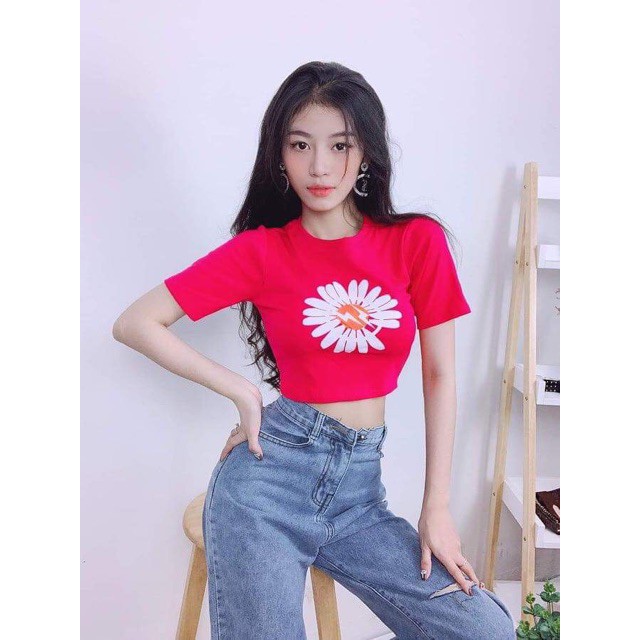 [Fee ship+ Video] ÁO CROPTOP IN HOA CÚC