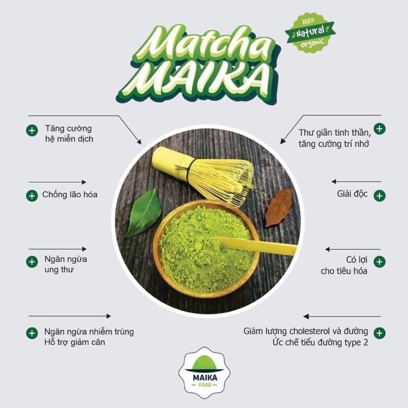 Bột Trà Matcha MaikaFood Hộp Thiếc 50gr