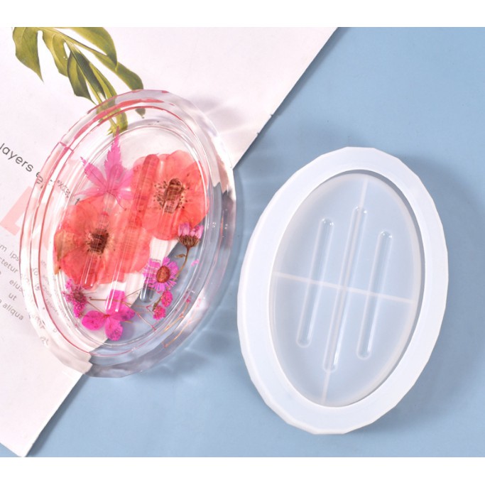 Khuôn resin làm khay đựng đồ hình oval