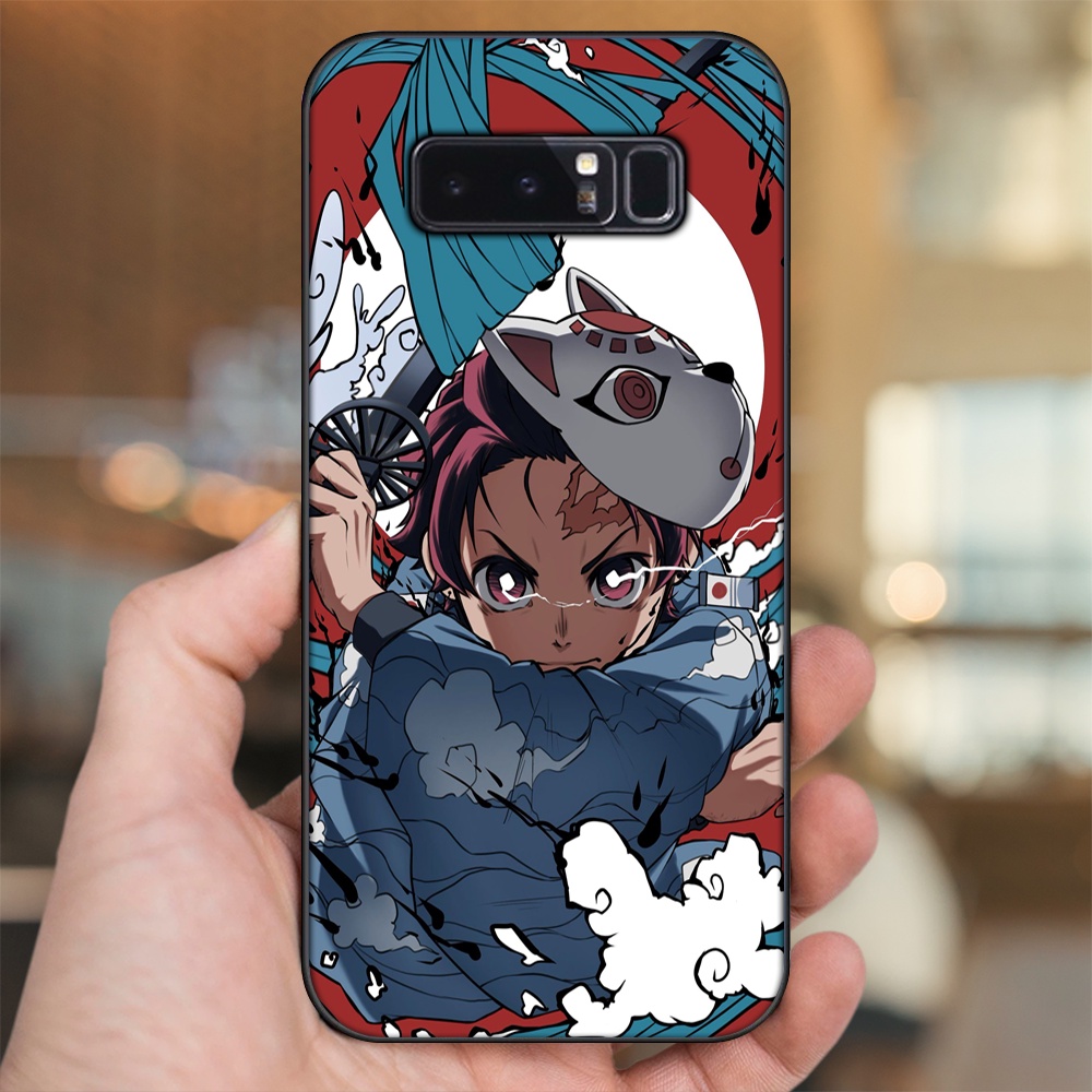 Ốp lưng Samsung Note 8 viền đen in hình Tanjiro Kimetsu No Yaiba