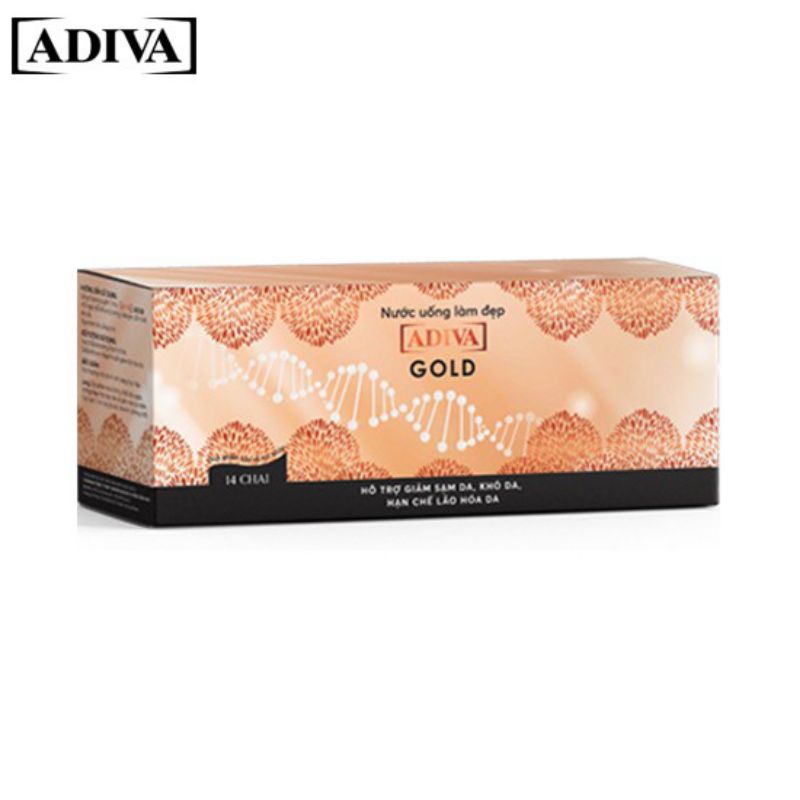 (Chính Hãng) 01 hộp GOLD COLLAGEN ADIVA - MẪU MỚI (14 lọ/hộp)