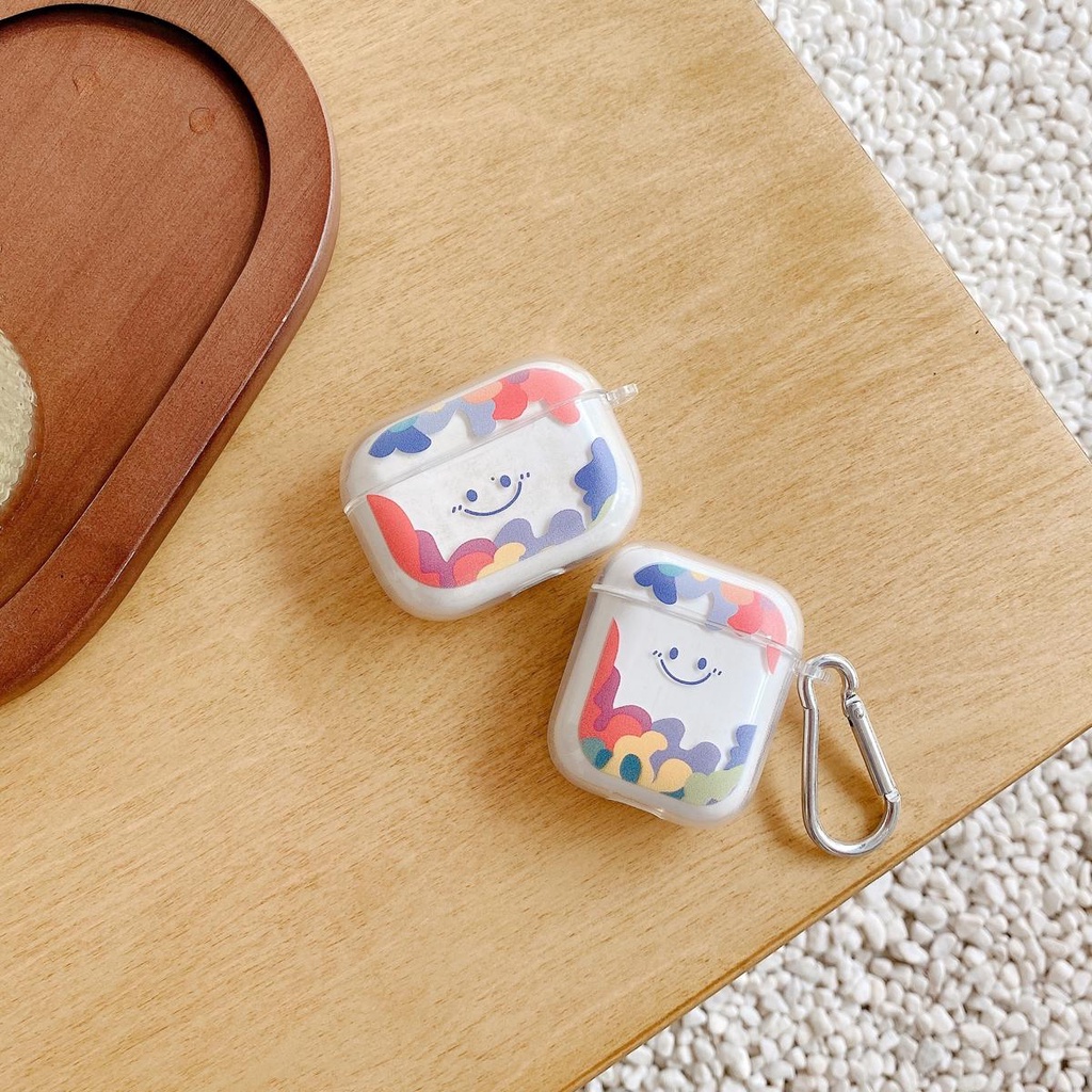 Airpods Jane color Smiley Soft TPU Case Wireless Headset Cover For Airpods 1/2/3 pro
