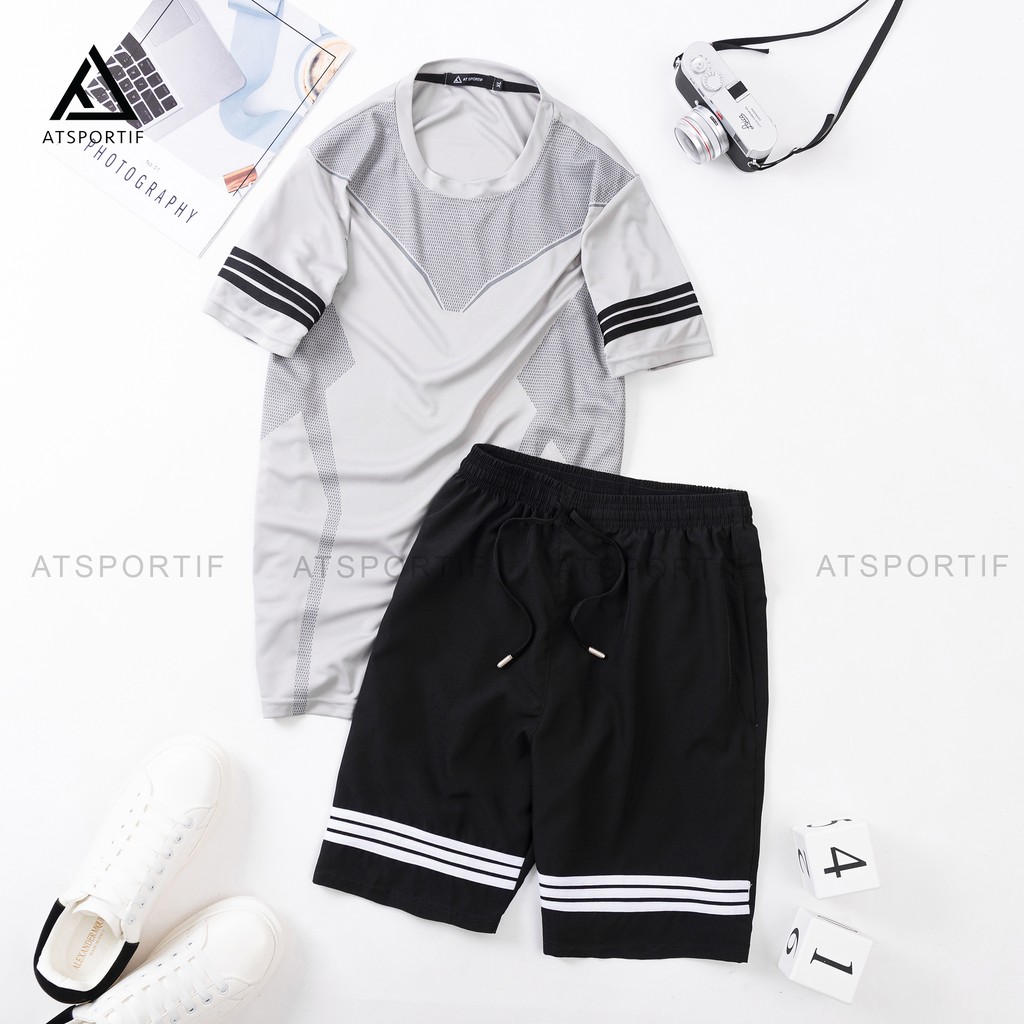 Bộ quần áo thể thao nam mặc nhà thời trang cao cấp ATSPORTIF,Chất thun lạnh co dãn,Thoáng mát,Năng động,Trẻ trung 3 màu.
