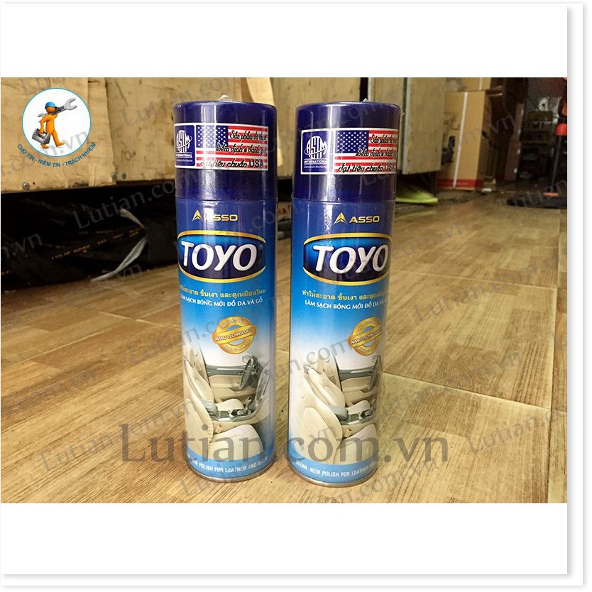 Chai xịt bóng đồ da và gỗ Toyo