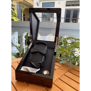 Hộp xoay,Hộp Lắc  đồng hồ cơ Winder Watch hai xoay hai trưng bày