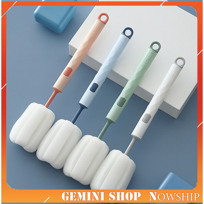 Cây Rửa Cốc Que Cọ Bình Sữa Rẻ bằng bọt biển có thể tháo rời RY177 GEMINI SHOP