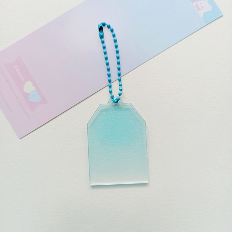 Lá bùa may mắn/Chìa khóa Acrylic/diy Gradient móc khoá acrylic