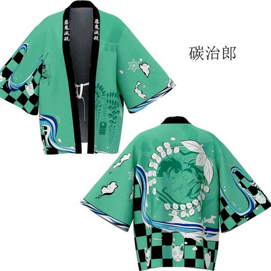 🎈HOT and New Demon Slayer Phong Cách Kimono Áo Khoác Trẻ Em Người Lớn Cosplay Giản Dị#yjteam66.vn